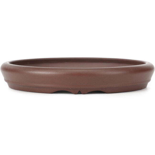 Pot à bonsaï rond non émaillé par Yamaaki - 195 x 195 x 29 mm