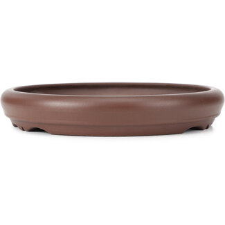  Yamaaki Pot à bonsaï rond non émaillé de 212 mm par Yamaaki, Tokoname, Japon