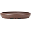 Round unglazed bonsai pot by Yamaaki - 212 x 212 x 34 mm