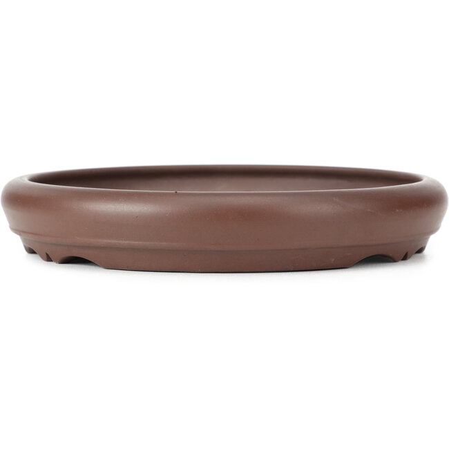 Maceta de bonsái redonda sin esmaltar de Yamaaki - 212 x 212 x 34 mm