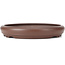 Round unglazed bonsai pot by Yamaaki - 212 x 212 x 34 mm