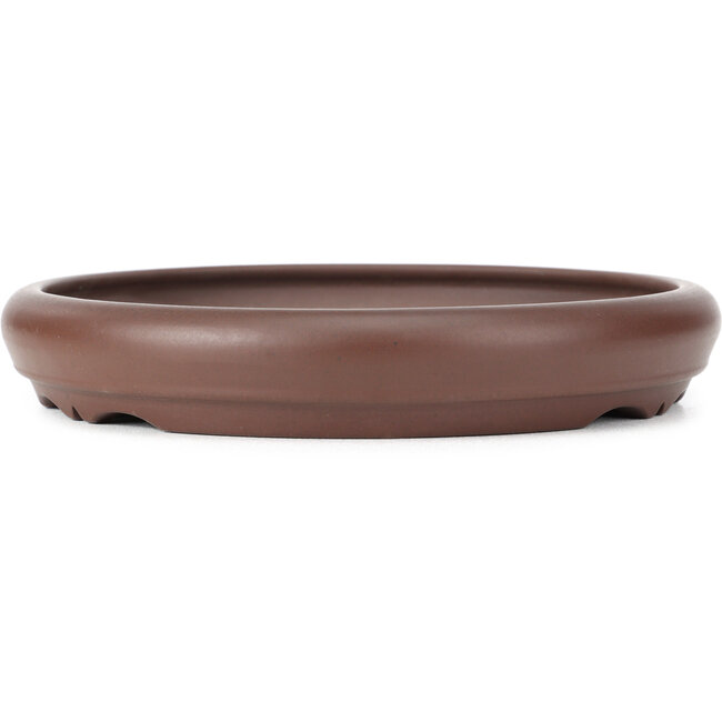 Vaso per bonsai rotondo non smaltato di Yamaaki - 212 x 212 x 34 mm