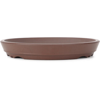 Yamaaki 220 mm round unglazed bonsai pot by Yamaaki, Tokoname, Japan