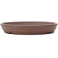 Round unglazed bonsai pot by Yamaaki - 220 x 220 x 32 mm