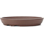 Round unglazed bonsai pot by Yamaaki - 220 x 220 x 32 mm