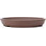 Round unglazed bonsai pot by Yamaaki - 220 x 220 x 32 mm