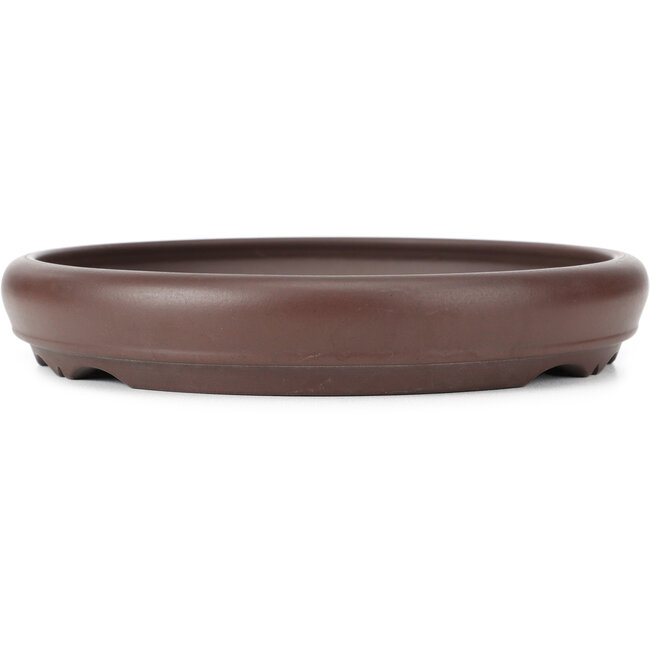 Vaso per bonsai rotondo non smaltato di Yamaaki - 239 x 239 x 39 mm