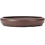 Round unglazed bonsai pot by Yamaaki - 239 x 239 x 39 mm