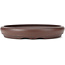 Round unglazed bonsai pot by Yamaaki - 239 x 239 x 39 mm