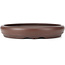 Round unglazed bonsai pot by Yamaaki - 239 x 239 x 39 mm