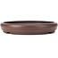 Round unglazed bonsai pot by Yamaaki - 239 x 239 x 39 mm