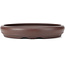 Round unglazed bonsai pot by Yamaaki - 239 x 239 x 39 mm