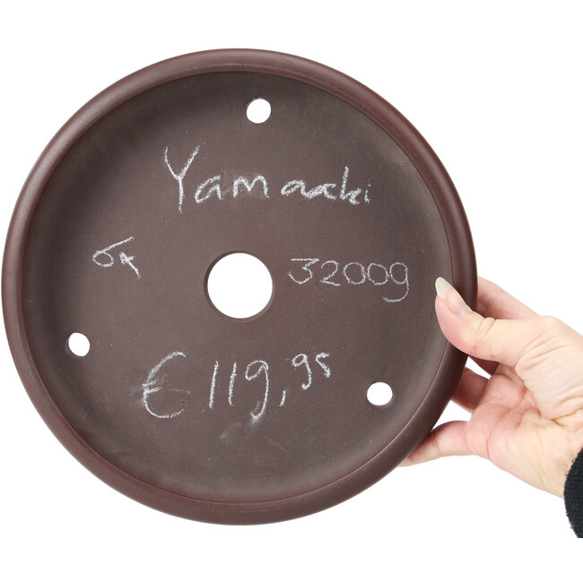 Pot à bonsaï rond non émaillé par Yamaaki - 239 x 239 x 39 mm