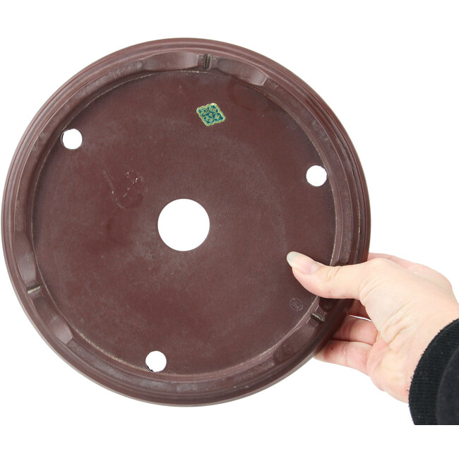 Pot à bonsaï rond non émaillé par Yamaaki - 239 x 239 x 39 mm