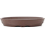 Round unglazed bonsai pot by Yamaaki - 248 x 248 x 37 mm