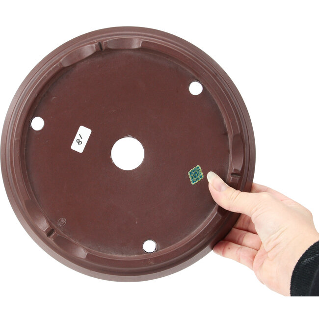 Pot à bonsaï rond non émaillé par Yamaaki - 248 x 248 x 37 mm