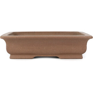 Shoko 303 mm rectangular unglazed bonsai pot by Shoko, Tokoname, Japan