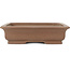 Rectangular unglazed bonsai pot by Shoko - 303 x 242 x 72 mm