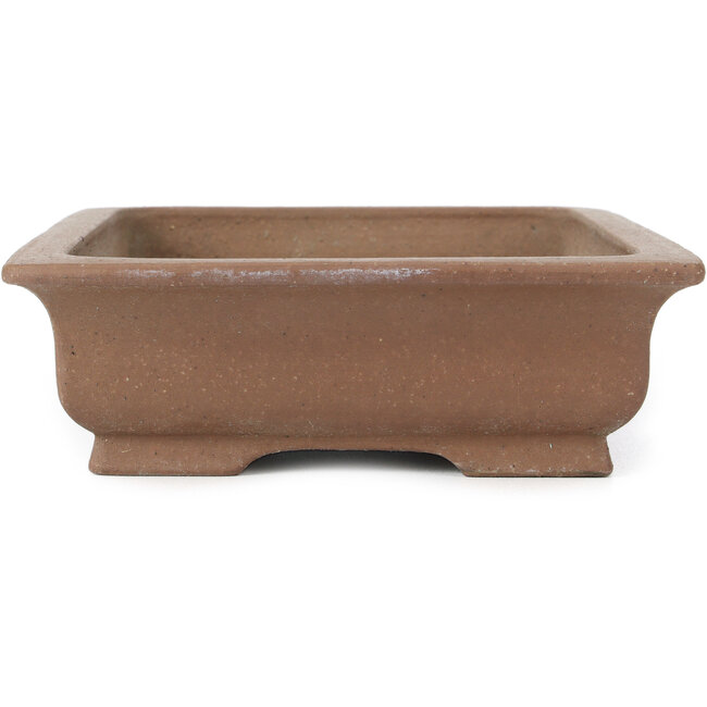 Rectangular unglazed bonsai pot by Shoko - 303 x 242 x 72 mm