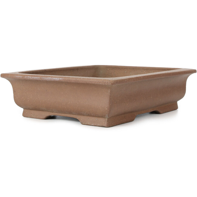 Maceta de bonsái rectangular sin esmaltar de Shoko - 303 x 242 x 72 mm