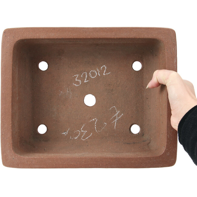 Pot à bonsaï rectangulaire non émaillé par Shoko - 303 x 242 x 72 mm