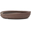 Round unglazed bonsai pot - 202 x 188 x 40 mm