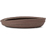 Round unglazed bonsai pot - 202 x 188 x 40 mm