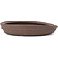 Round unglazed bonsai pot - 202 x 188 x 40 mm