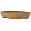 Oval unglazed bonsai pot by Kenzan - 206 x 165 x 32 mm