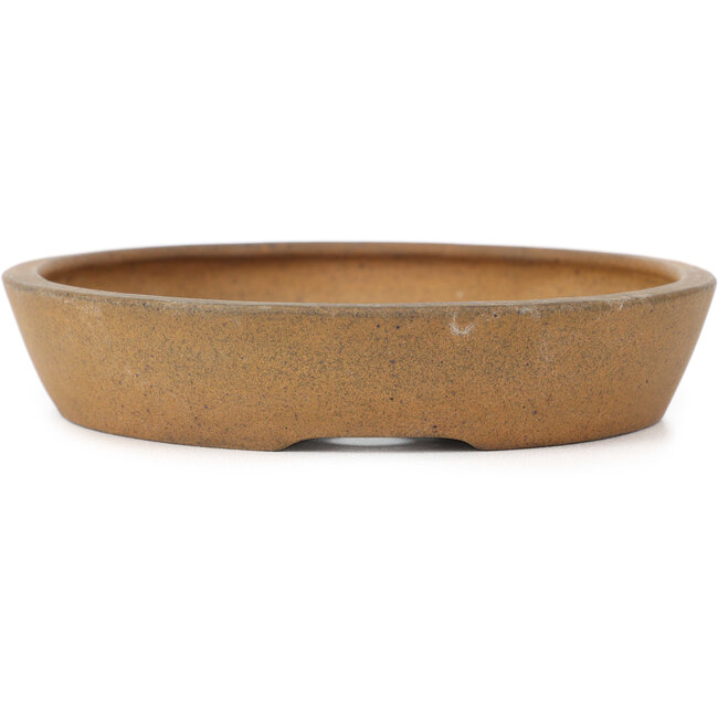 Pot à bonsaï ovale non émaillé par Kenzan - 206 x 165 x 32 mm