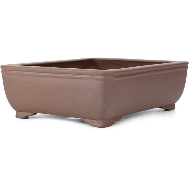 Rectangular unglazed bonsai pot - 285 x 225 x 90 mm