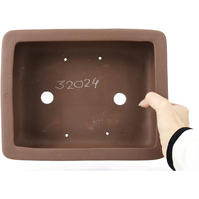 Maceta de bonsái rectangular sin esmaltar - 285 x 225 x 90 mm