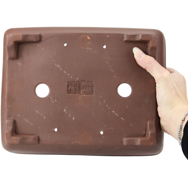 Pot à bonsaï rectangulaire non émaillé - 285 x 225 x 90 mm