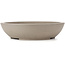 Round unglazed bonsai pot by Shoko - 335 x 335 x 80 mm