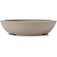 Round unglazed bonsai pot by Shoko - 335 x 335 x 80 mm