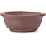 Oval unglazed bonsai pot - 287 x 232 x 85 mm