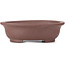 Oval unglazed bonsai pot - 287 x 232 x 85 mm