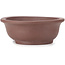 Oval unglazed bonsai pot - 287 x 232 x 85 mm