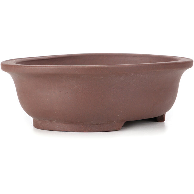 Ovale ongeglazuurde bonsaipot - 287 x 232 x 85 mm