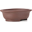 Oval unglazed bonsai pot - 287 x 232 x 85 mm