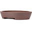 Oval unglazed bonsai pot - 291 x 232 x 58 mm