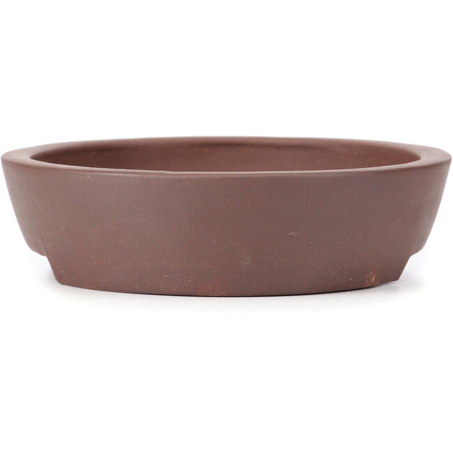 Oval unglazed bonsai pot - 291 x 232 x 58 mm