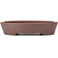 Oval unglazed bonsai pot - 291 x 232 x 58 mm