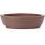 Oval unglazed bonsai pot - 291 x 232 x 58 mm