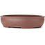 Oval unglazed bonsai pot - 356 x 283 x 80 mm