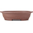 Oval unglazed bonsai pot - 378 x 315 x 98 mm