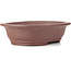 Oval unglazed bonsai pot - 378 x 315 x 98 mm