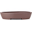 Oval unglazed bonsai pot - 390 x 320 x 76 mm