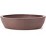 Oval unglazed bonsai pot - 390 x 320 x 76 mm