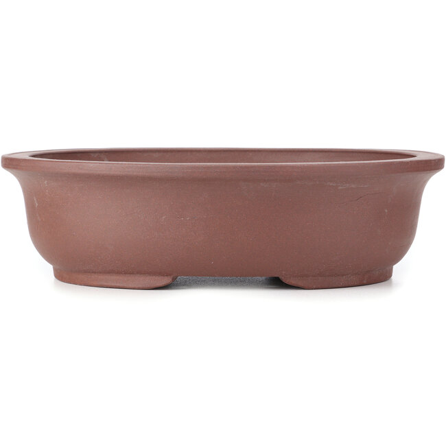 Oval unglazed bonsai pot - 363 x 300 x 102 mm